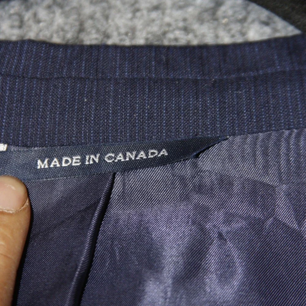 Ralph Ralph Lauren Blazer Mens 42R Navy Wool‎ Pinstripe Made for Dillards